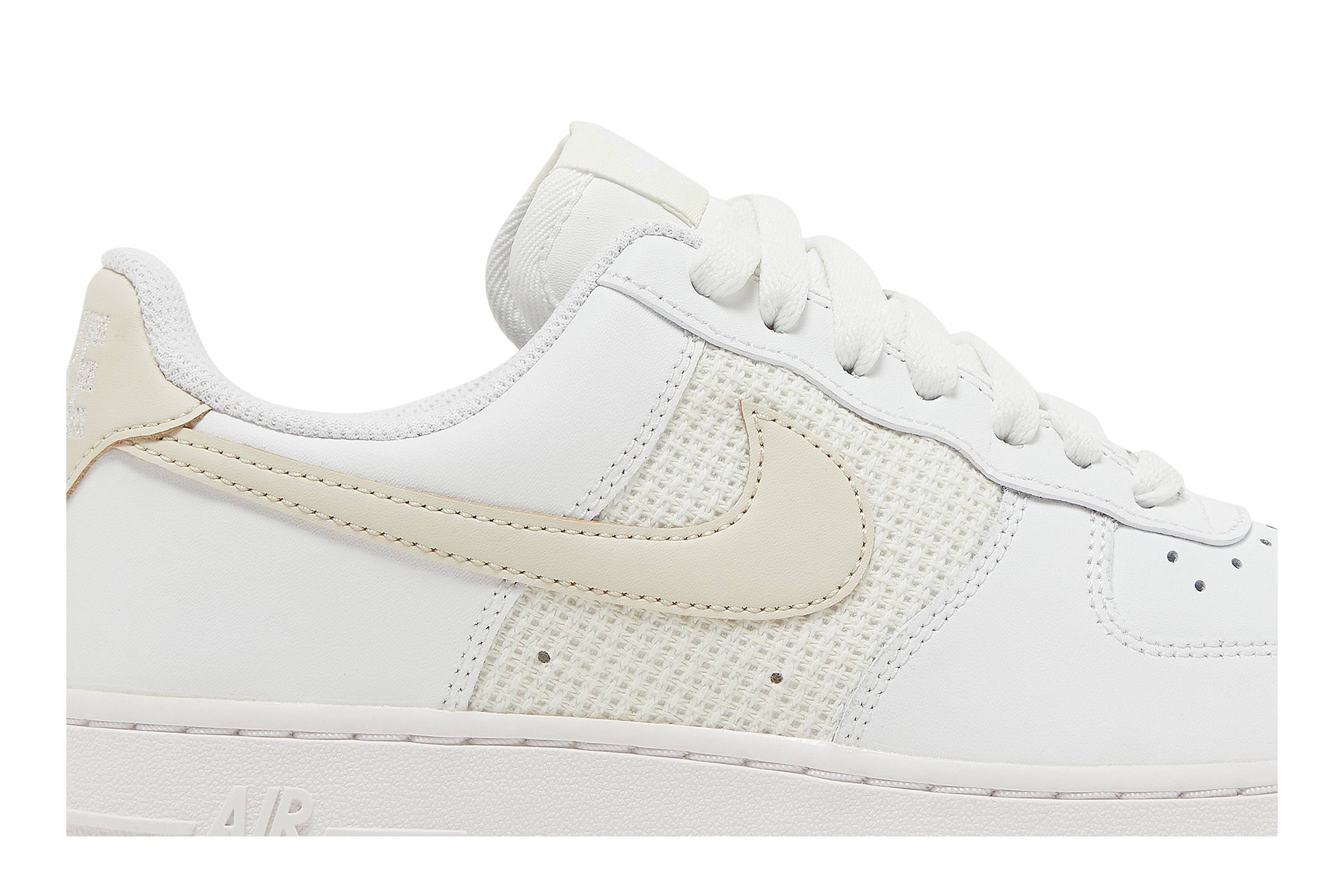 (Women) Nike Air Force 1 ’07 ESS ‘Cross Stitch – White Fossil’ DJ9945-100