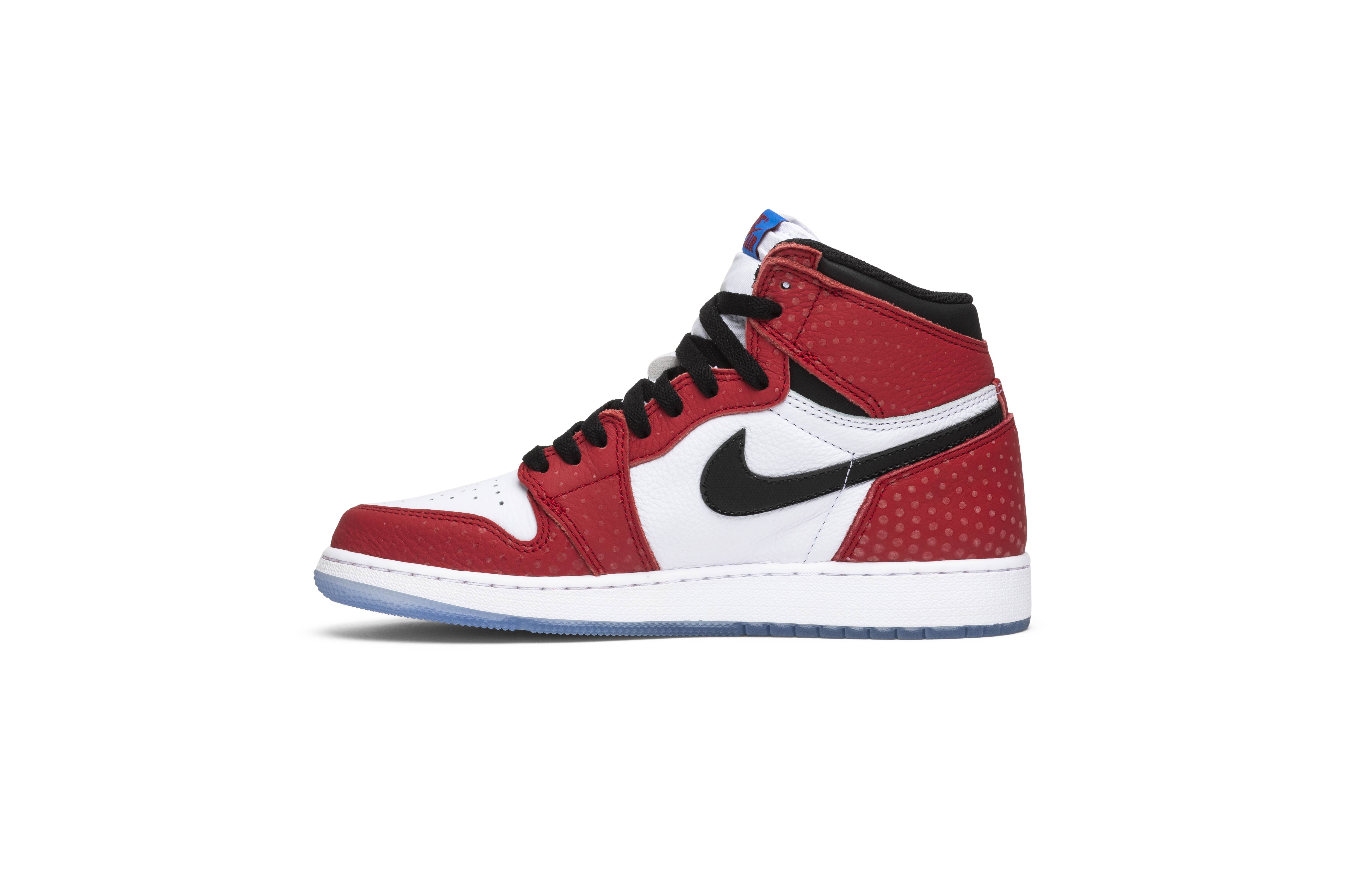 (Grade School) Air Jordan 1 Retro High ‘Spider-Man Origin Story’ 575441-602