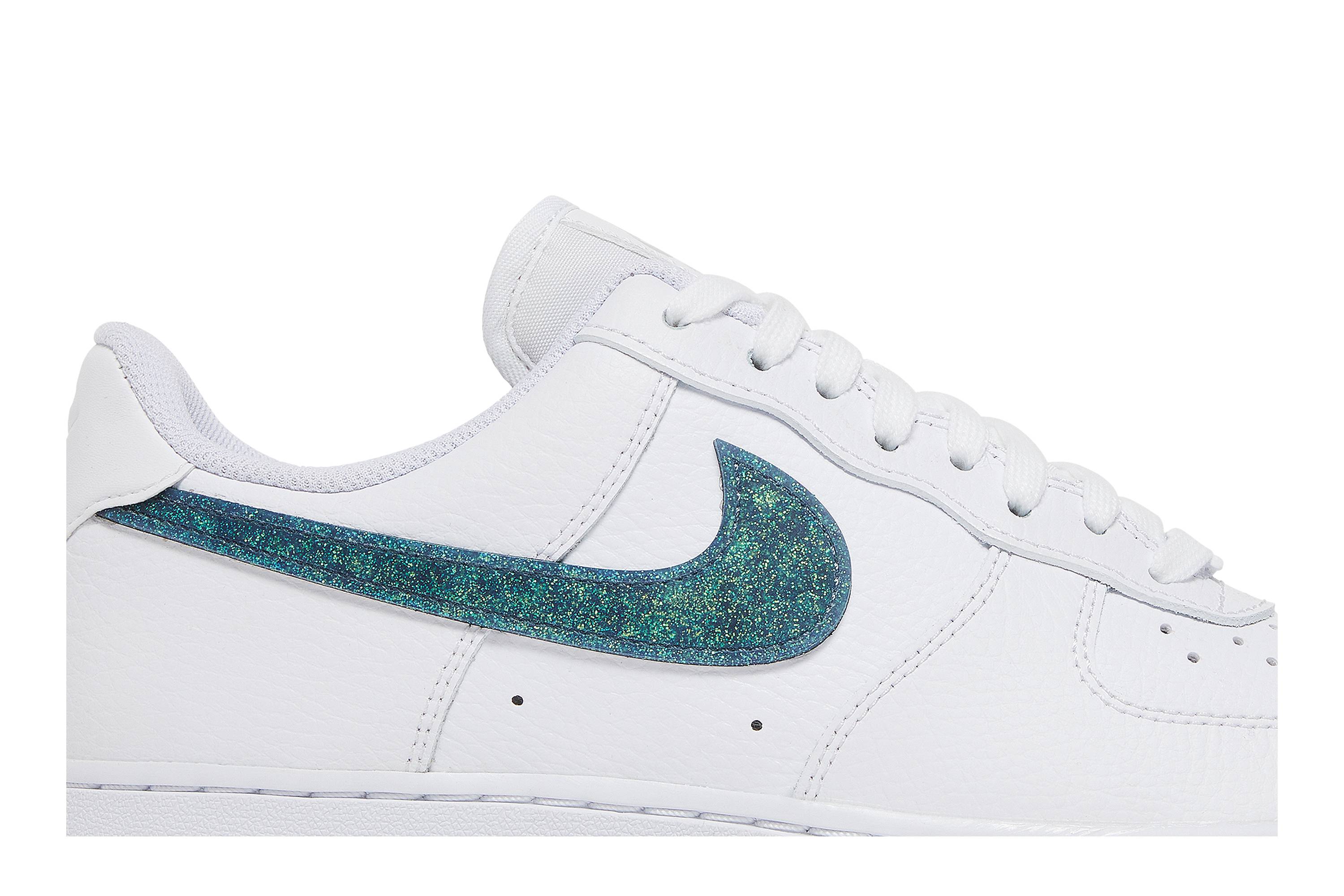 (Women) Nike Air Force 1 Low ‘Glitter Swoosh Celery’ DH4407-100